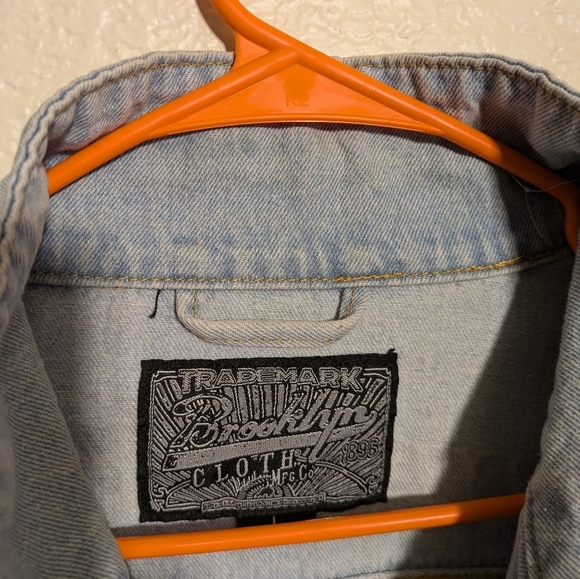 Trademark Brooklyn cloth Light Blue Denim Jacket with Graphic designs - Picture 5 of 9